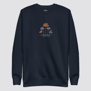 Minimalist Floral Premium Embroidered Sweatshirt