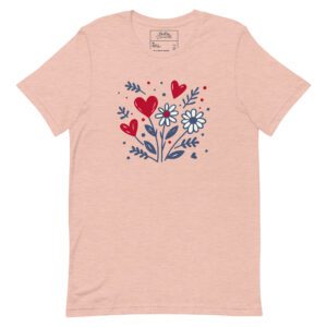 Blue And Red Vibrant Floral T-Shirt